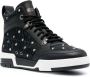 Moschino Hoge sneakers met kristallen Zwart Black Heren - Thumbnail 2