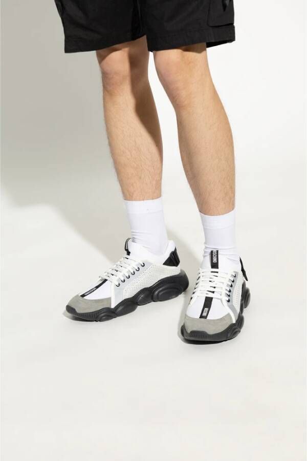 Moschino Sneakers met logo Grijs Heren