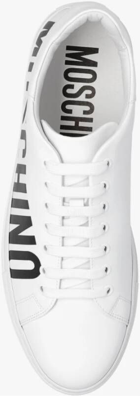 Moschino Sneakers met logo Wit Heren