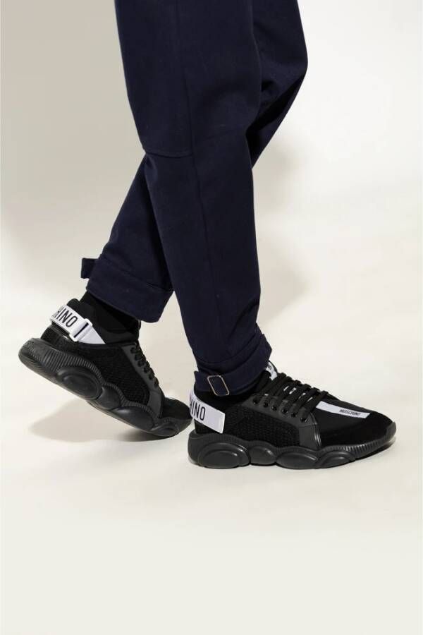 Moschino Sneakers met logo Zwart Heren