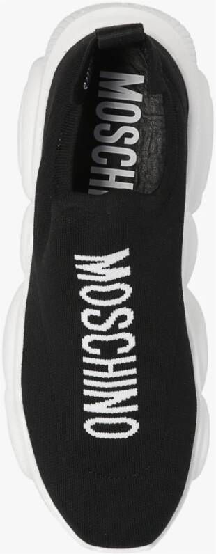 Moschino Sneakers met logo Zwart Heren