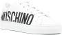 Moschino Witte Leren Sneakers met Vetersluiting White Dames - Thumbnail 2