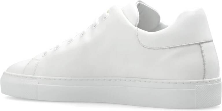 Moschino Witte Leren Sneakers met Vetersluiting White Dames - Foto 7