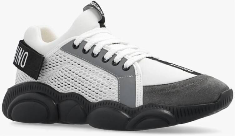 Moschino Teddy Sneaker in wit zwart en grijs White - Foto 8