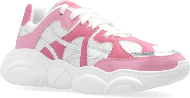 Moschino Sportschoenen met logo Pink Dames