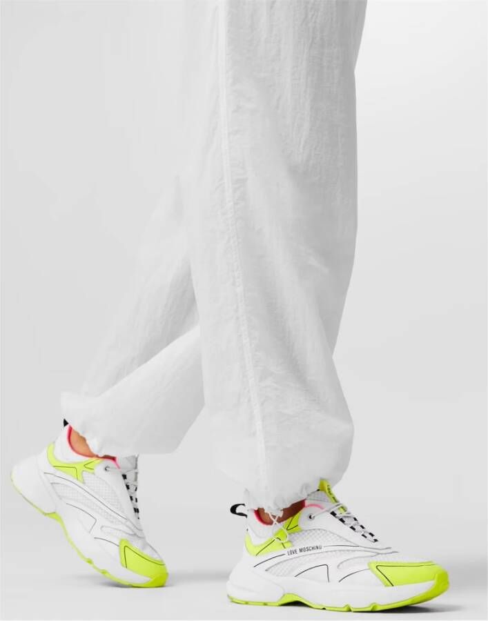 Moschino Wit Gele Sporty Mix Sneakers