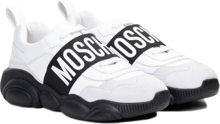 Moschino Witte Teddy Band Sneakers Wit Heren