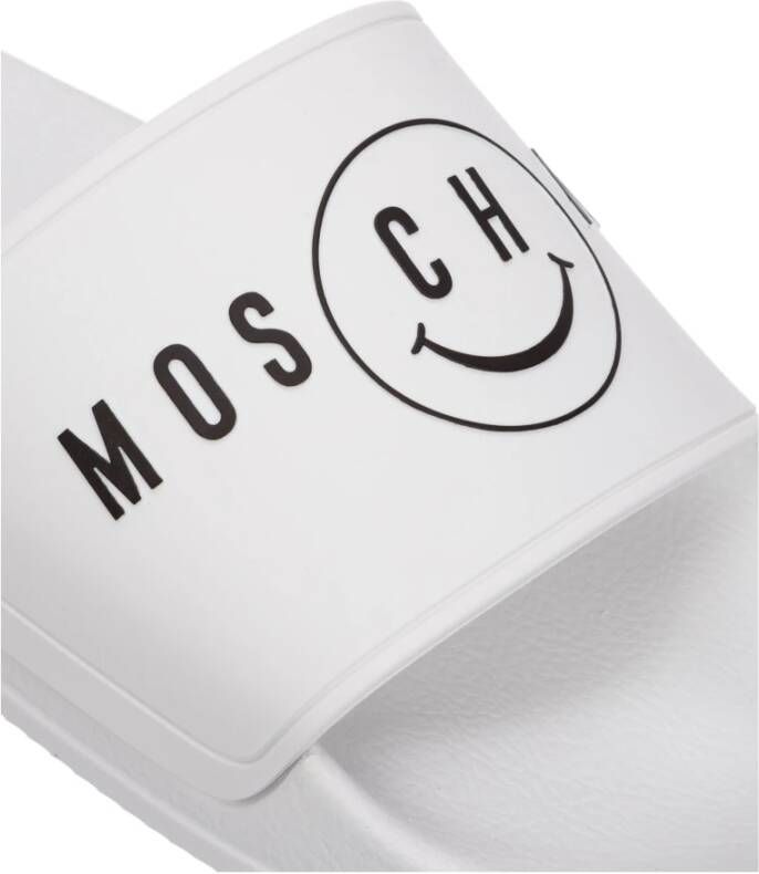 Moschino x Smiley Slides Wit Heren
