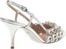 Moschino Zilveren Sandalen Gray Dames