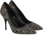 Moschino Zwart en Goud Logo Lurex Pump Multicolor Dames - Thumbnail 2