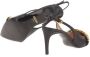 Moschino Zwarte Leren Slingback Sandaal - Thumbnail 2