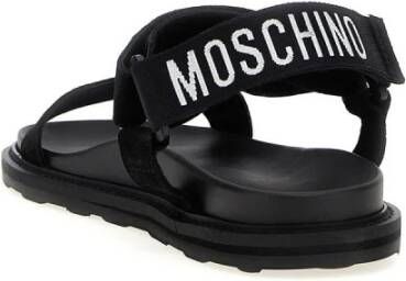 Moschino Zwarte Logosandaal