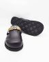 Moschino Zwarte Mules Schoenen met Zwarte Lettering - Thumbnail 2