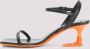 Moschino Zwarte Nappa Leren Sandalen Elegante Stijl Black Dames - Thumbnail 2