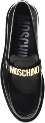 Moschino Zwarte platte schoenen stijlvol ontwerp Black Heren