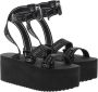 Moschino Zwarte Ribbon Plateau Sandaal Black Dames - Thumbnail 2