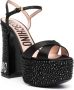 Moschino Zwarte Sandalen met Kristallen Versiering Black Dames - Thumbnail 2