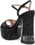 Moschino Zwarte Sandalen met Kristallen Versiering Black Dames - Thumbnail 3