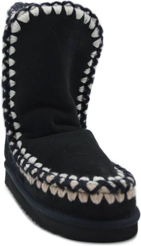 Mou 3D Overstitching Schoenen Black Dames
