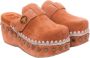 Mou 611001A Sabot Klomp Plain Vrouwen Brown Dames - Thumbnail 14