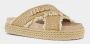 Mou Beige Criss-Cross Rope Raffia Sandalen - Thumbnail 2