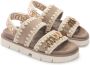 Mou Beige en Gouden Leren Sandaal Multicolor Dames - Thumbnail 2