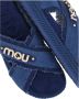 Mou Blauwe Denim Gekruiste Banden Sandalen Blue Dames - Thumbnail 6