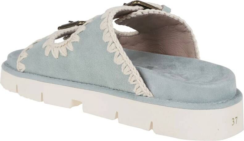 Mou Blauwe Leren Sandalen Ss25