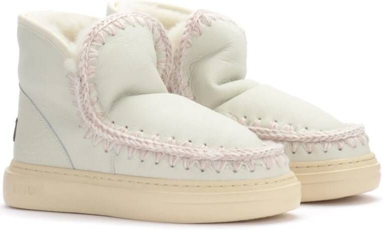 Mou Bold Eskimo Sneaker Laars in wit schapenvacht White Dames