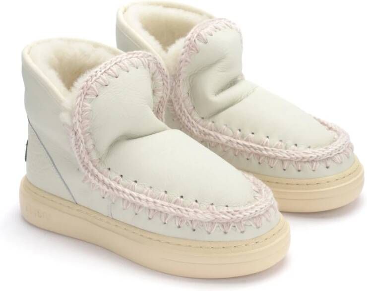 Mou Bold Eskimo Sneaker Laars in wit schapenvacht White Dames