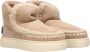 MOU Vachtlaarzen Dames Eskimo Sneaker Bold Glitter Logo Maat: 35 Materiaal: Suède Kleur: Beige - Thumbnail 10