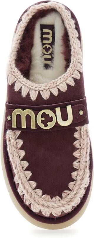 Mou Bordeaux Sandalen met Bounce Clog Logo