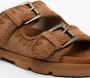 Mou Bruine Leren Sandalen met Verstelbare Banden Brown Dames - Thumbnail 5