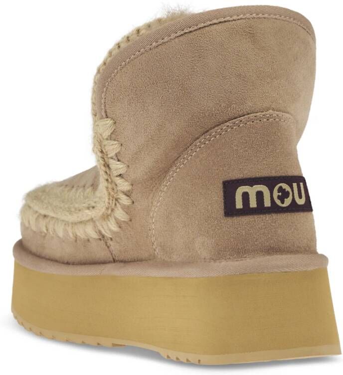 Mou Bruine Platform Eskimo Laarzen Brown Dames