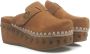 Mou 611001A Sabot Klomp Plain Vrouwen Brown Dames - Thumbnail 8