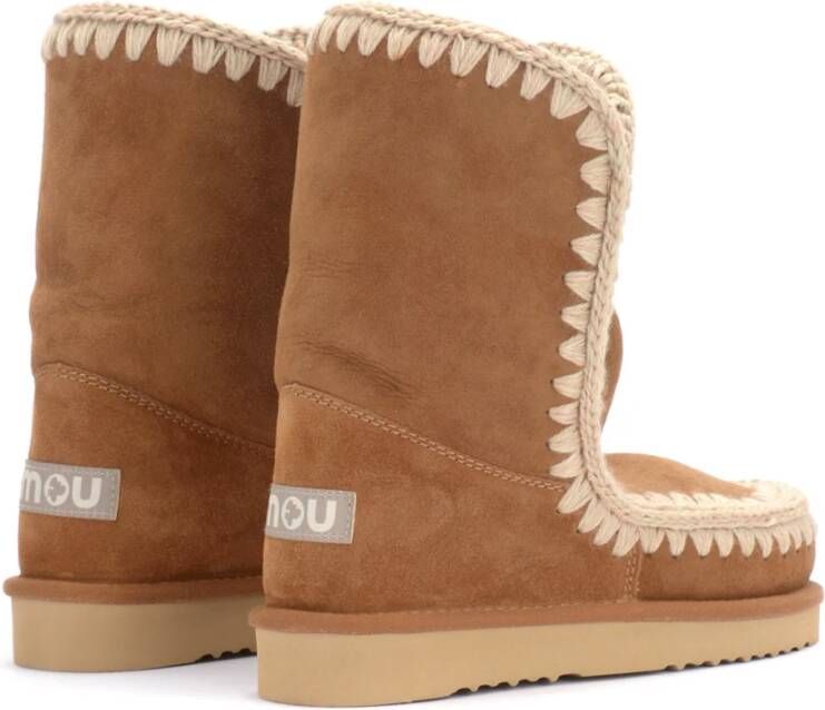 Mou Bruine Schapenvacht Gehaakte Boot Eskimo 24 Brown Dames