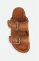Mou Bruine Leren Sandalen met Verstelbare Banden Brown Dames - Thumbnail 14