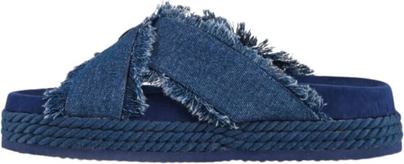 Mou Crisscross slippers blauw Blue Dames