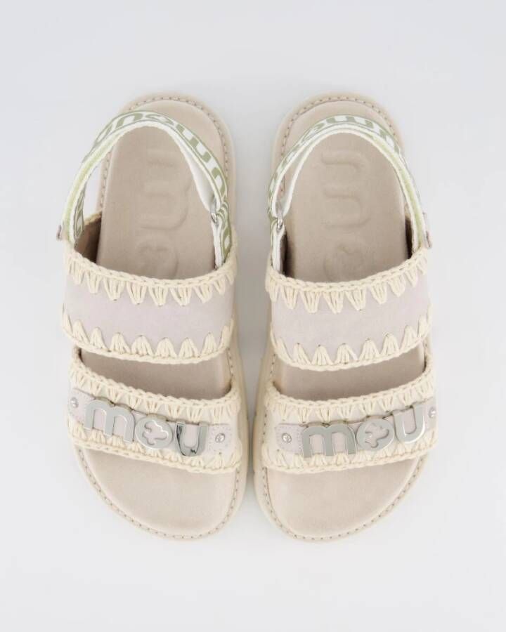 Mou Bio Back Strap Sandaal in Wit Multicolor Dames