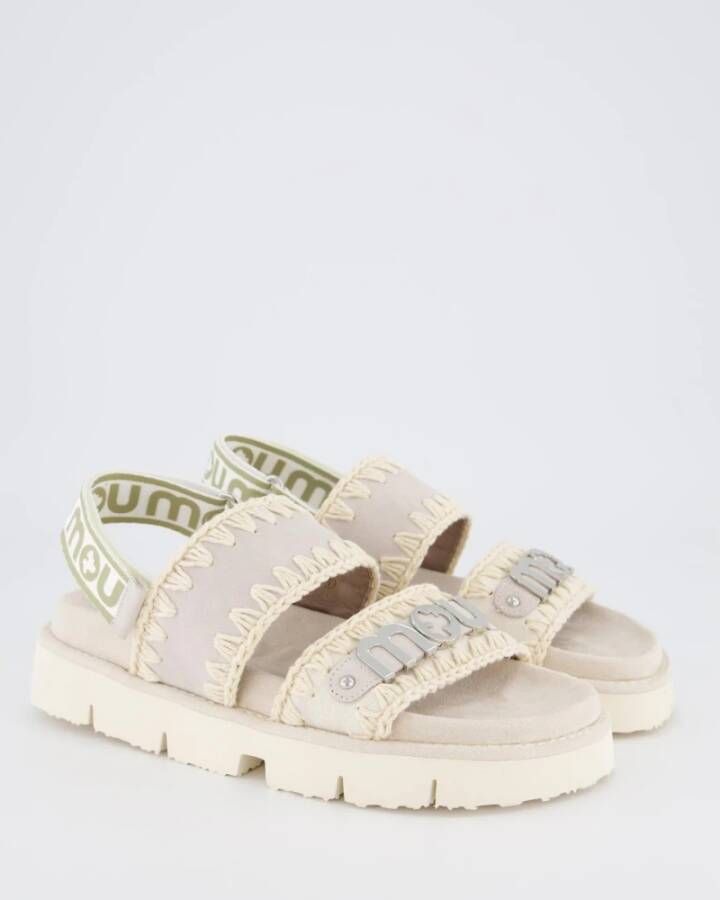 Mou Bio Back Strap Sandaal in Wit Multicolor Dames