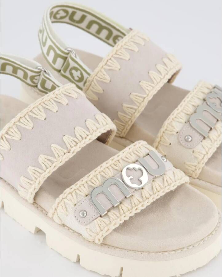 Mou Bio Back Strap Sandaal in Wit Multicolor Dames