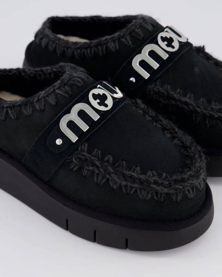 Mou Dames Bounce Klomp in Zwart Black Dames