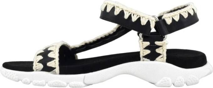 Mou Dames Casual Textiel Sandalen Black Dames