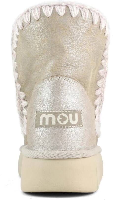 Mou Eskimo 18 Bounce Stone Metallic Boots Lichtgrijs Grijs Dames