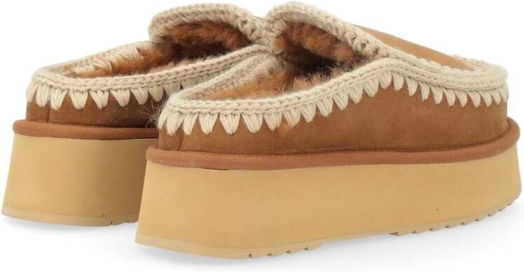 Mou Eskimo Platform Clog Brown Dames
