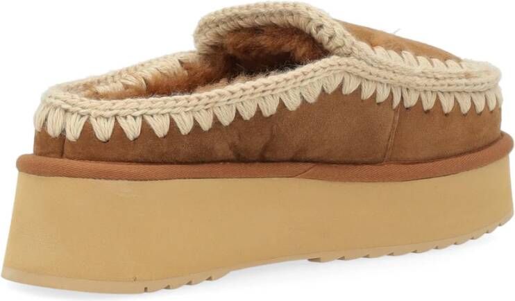 Mou Eskimo Platform Clog Brown Dames