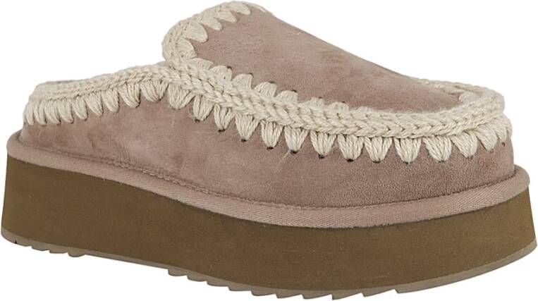 Mou Eskimo Platform Klompen Black Dames