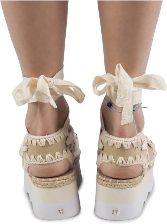 Mou Espadrille sandalen met enkelbandjes