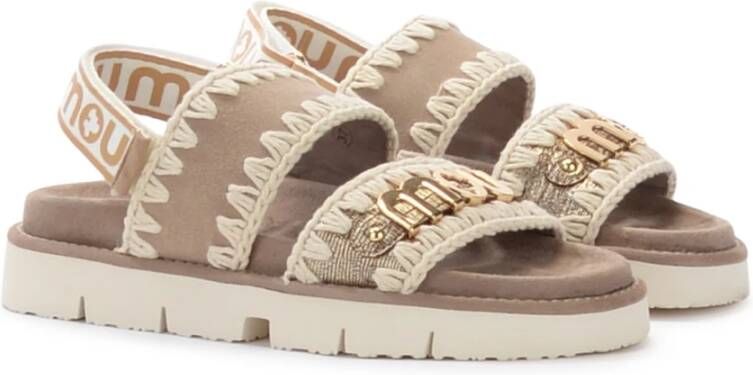 Mou Flat Sandals Beige Dames