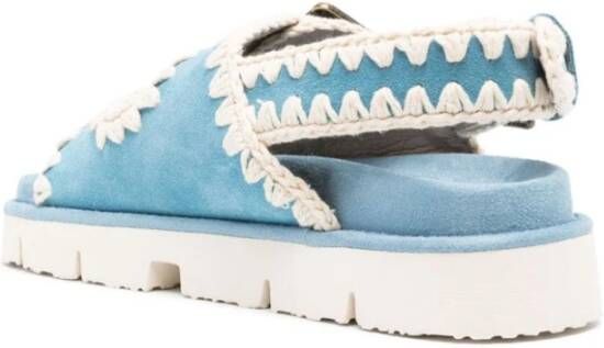 Mou Flat Sandals Blue Dames